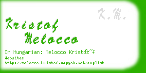 kristof melocco business card